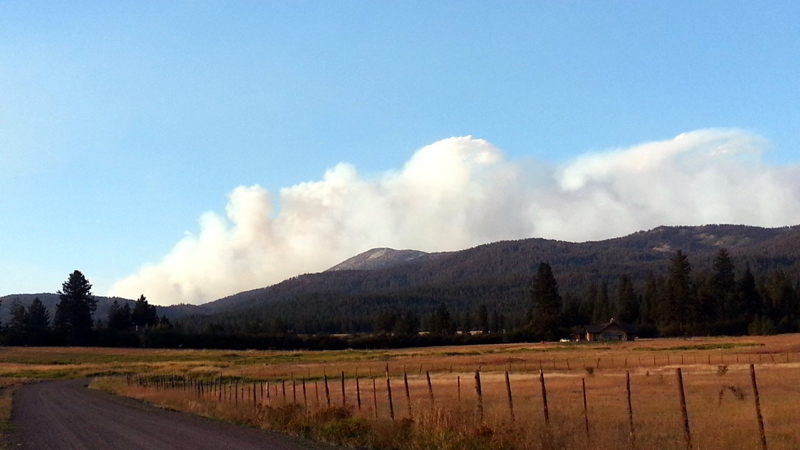 Tepee Springs fire smoke