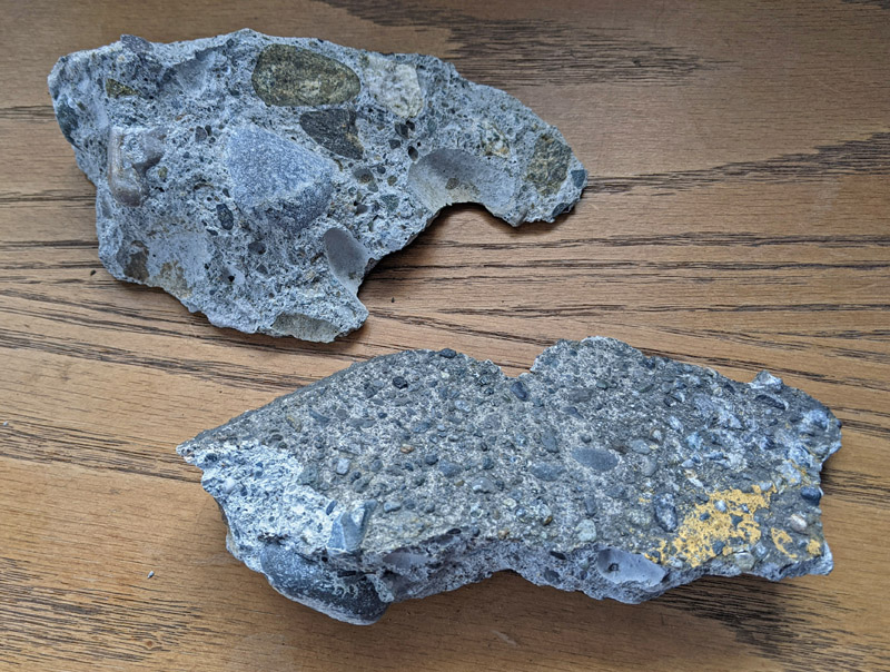 two pieces of concrete